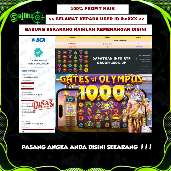 PEMENANG JACKPOT SEJITU GAME PRAGMATIC PLAY