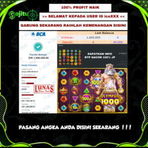 PEMENANG JACKPOT SEJITU GAME PRAGMATIC PLAY