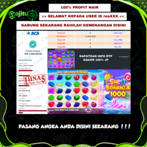 PEMENANG JACKPOT SEJITU GAME PRAGMATIC PLAY