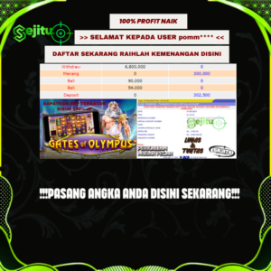 MEMBER MENANG JACKPOT DI GATES OF OLYMPUS 1000 PRAGMATIC PLAY DENGAN MODAL MINIMUM