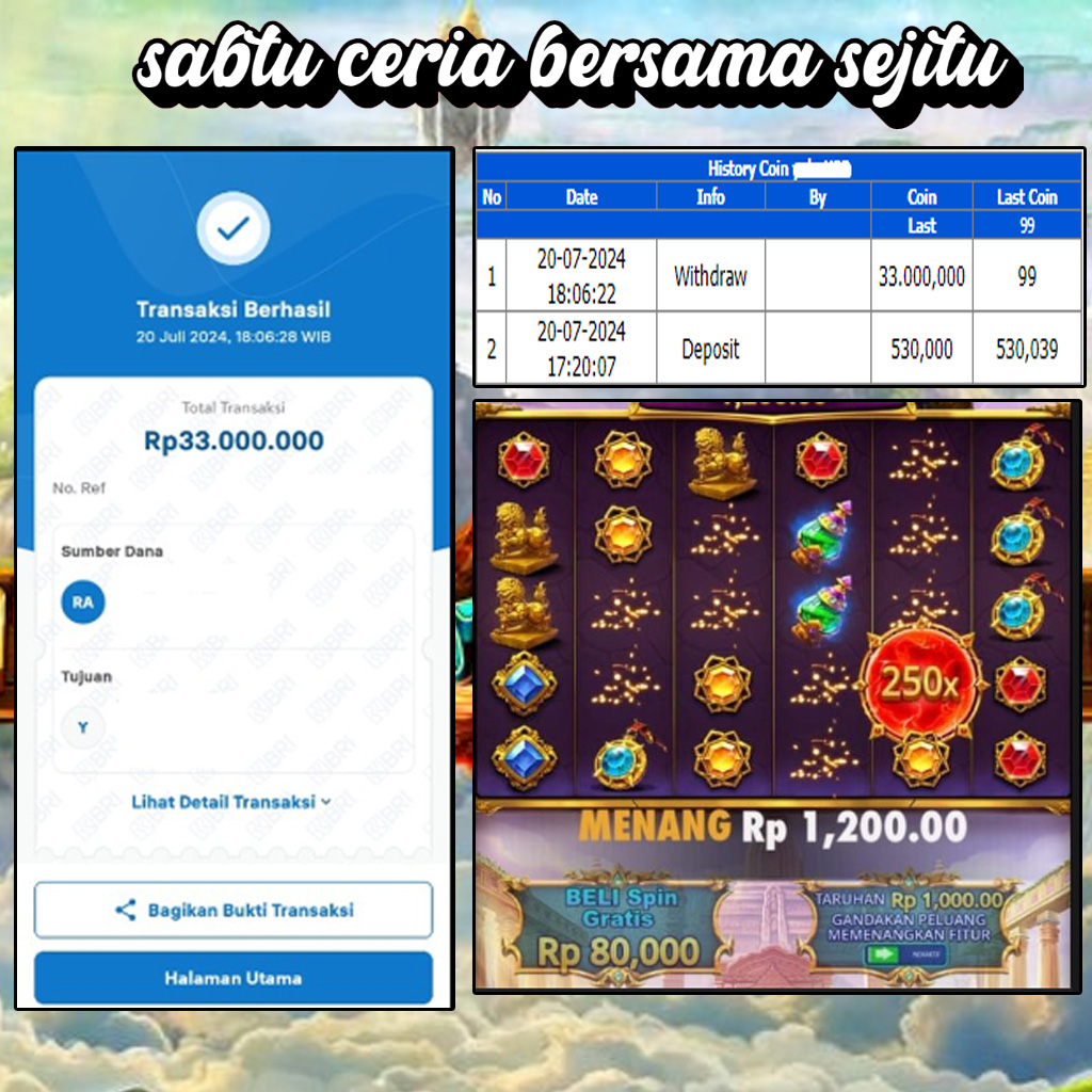 PEMENANG JACKPOT SEJITU GAME PRAGMATIC PLAY