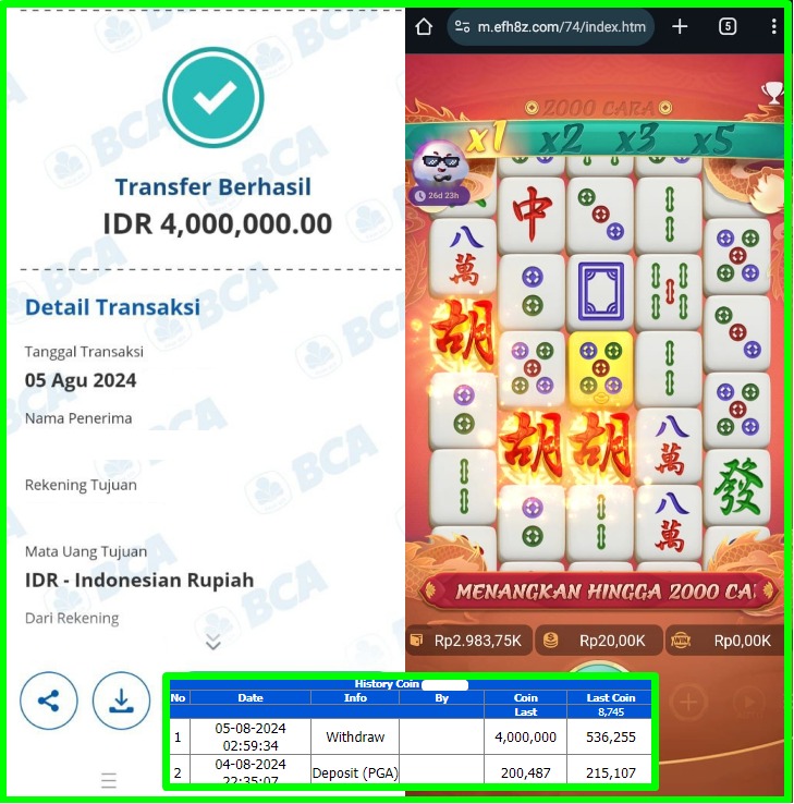 PEMENANG JACKPOT SEJITU GAME PGSOFT