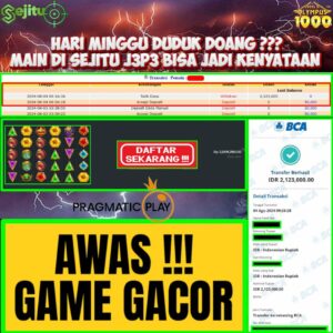 PEMENANG JACKPOT SEJITU GAME PRAGMATIC PLAY