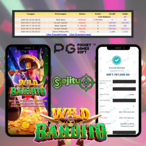 PEMENANG JACKPOT SEJITU GAME WILD BANDITO PG SOFT