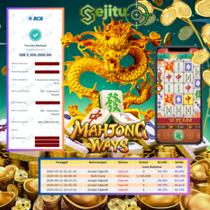 PEMENANG JACKPOT SEJITU GAME MAHJONG WAYS PG SOFT