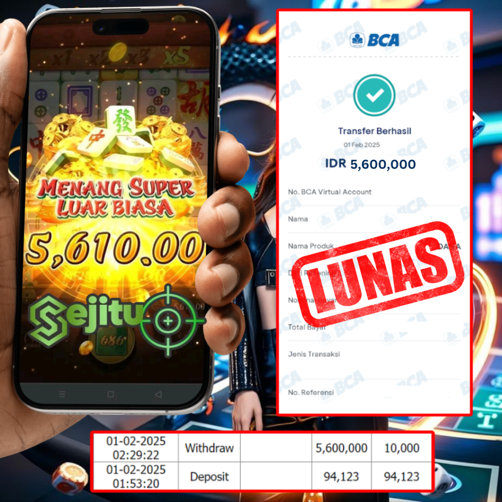 PEMENANG JACKPOT SEJITU MAHYONG WAYS PG SOFT