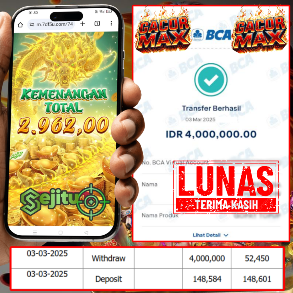 PEMENANG JACKPOT SEJITU MAHYONG WAYS 2 PG SOFT